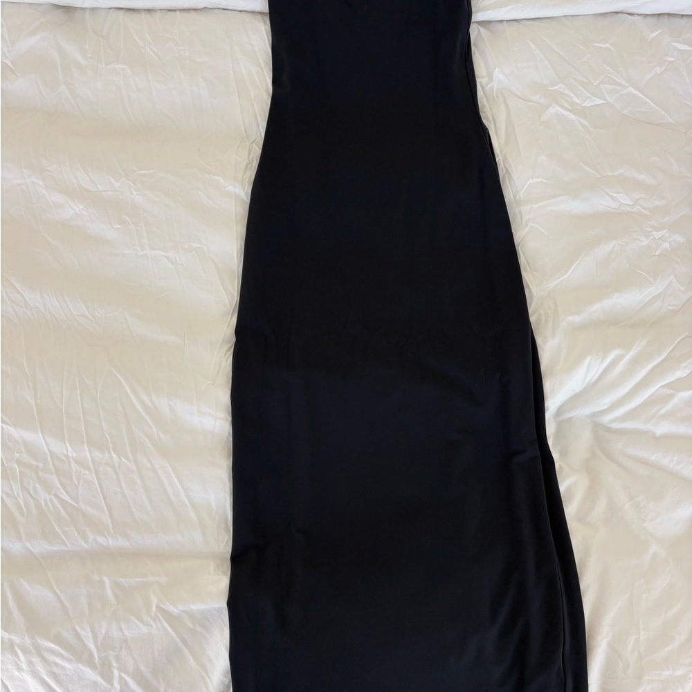 Aritzia navy blue tube top strapless Maxi Dress